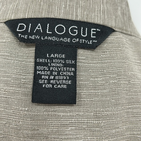 Silk 2-piece tank and jacket - size large and beige in color - by Dialogue - Picture 6 of 9